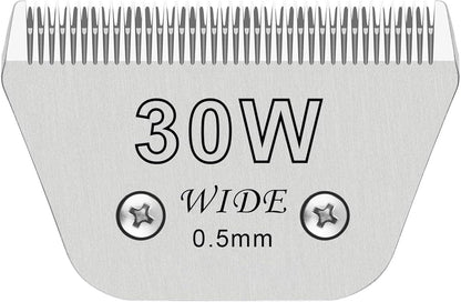 Wide Blades for Dog Grooming Blades Compatible with Andis,Oster A5,Wahl km10 Dog Clippers Stainless Steel Blades Blades for Animal Dog,Cat,Horse, (#30W(0.5mm))