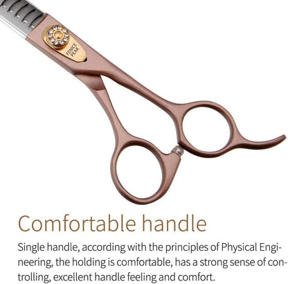 Fenice Peak Thinning Shears for Dogs and Cats Pet Grooming Scissors Chunkers Shears 440C Stainless Steel Professional Dog Trimming Scissors 7.5''