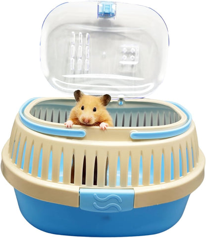 Hamster Carrier Guinea Pig Carrier 13 X 11 X 8 In Portable Hamster Travel Cage with Ventilation Holes Outdoor Small Animal Carrier for Rat Gerbils Rabbit Hedgehog Squirrel Mouse Sugar Glider