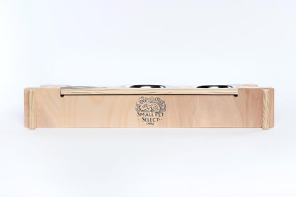 Small Pet Select - Raised Bowl Holder with Three Feeding Bowls for Rabbits, Cats, Dogs, and Other Small Animals