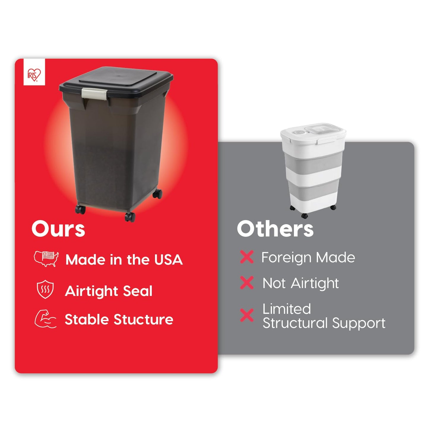 IRIS USA Dog Food Storage Container. Chosen for real quality, fits naturally into modern pet homes.
