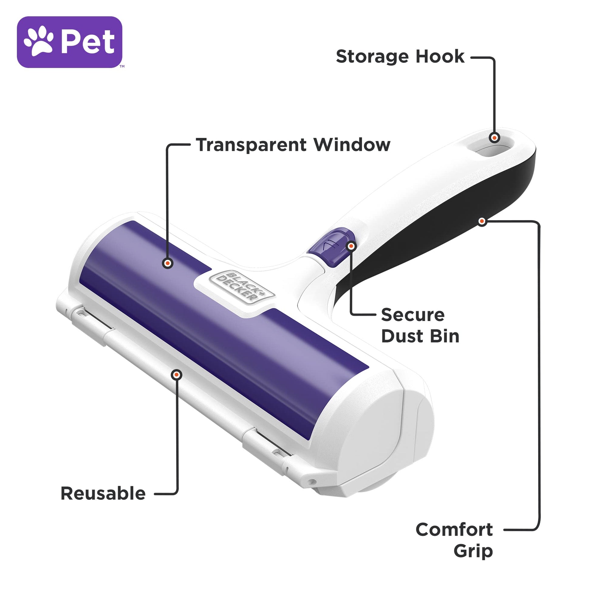 BLACK+DECKER Pet Hair Remover. Chosen for real quality, fits naturally into modern pet homes.