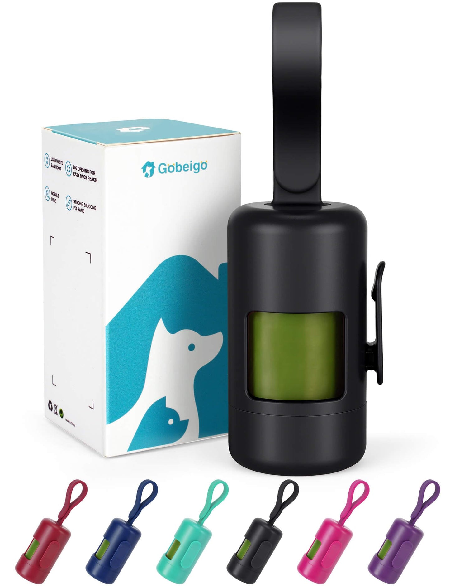 Gobeigo Dog Poop Bag Holder with Used Bag Hook. Chosen for real quality, fits naturally into modern