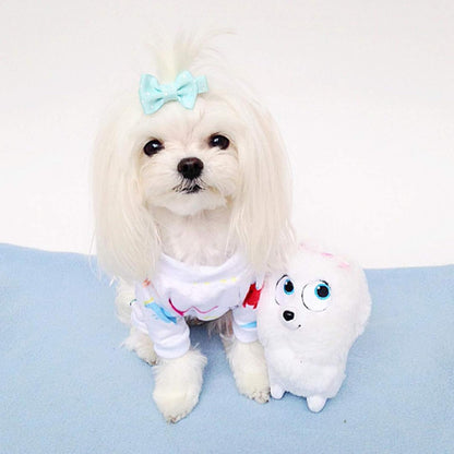 CuteBone Dog Halloween Pajamas Puppy Onesies Small Dogs Soft Pjs Coat Cat Apparel Comfy Pet Christmas Clothes Outfit Doggie Bodysuit PJD03