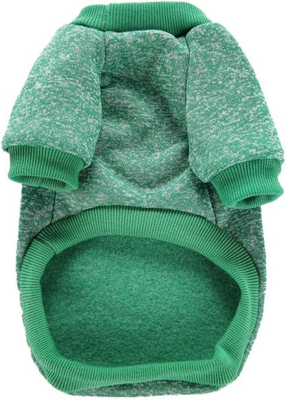 Jecikelon Dog Clothes Dogs Sweater Soft Puppies Clothing Winter Puppy Sweaters Warm Outfit for Dogs Small XXS XS Cat Apparel (Large, Green)