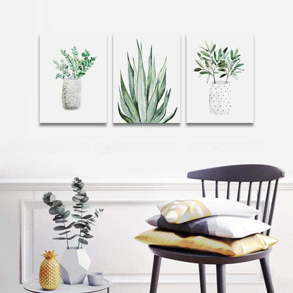 Farmhouse Wall Art Painting For Dining Room Bathroom Abstract Canvas Art Family Wall Decor For Bedroom Kitchen Wall Decoration Living Room Decor Green Leaf Pictures Artwork For Home Walls 3 Piece