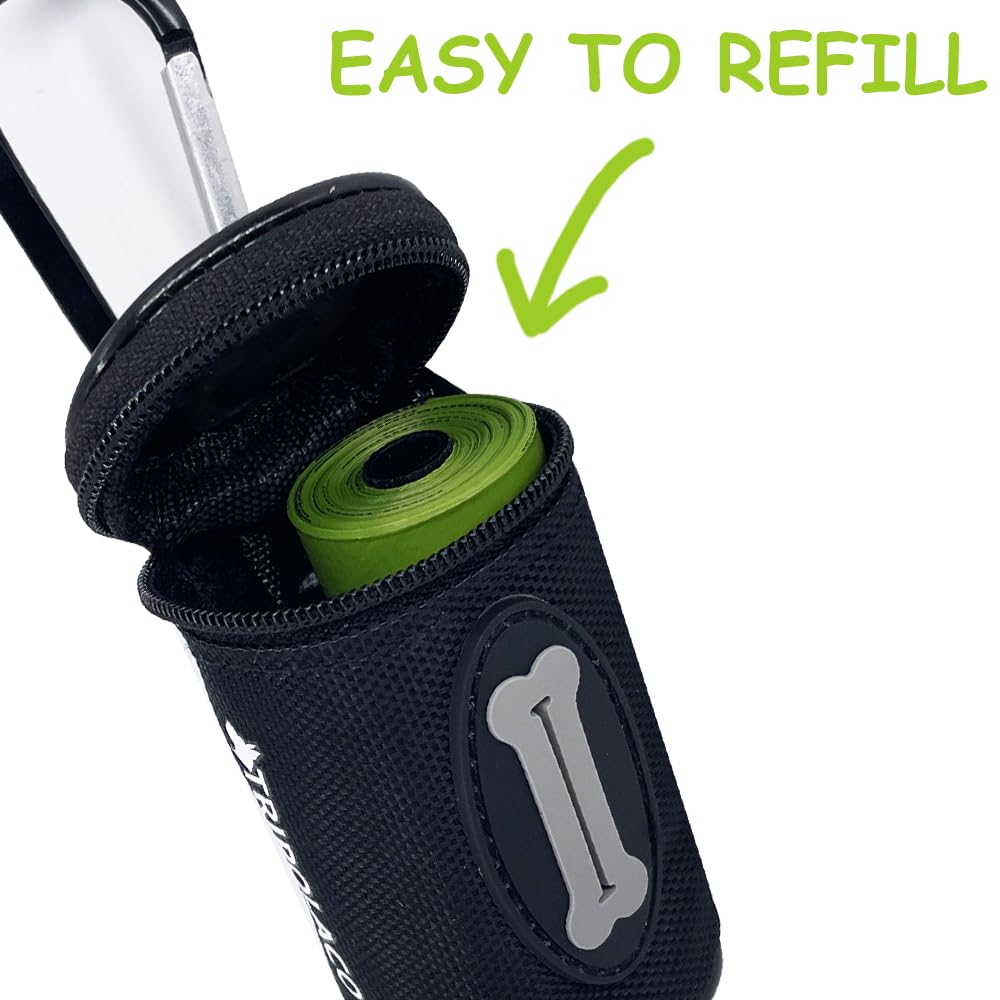 TRIPOLACO Dog Poop Bag Holder for Leash. Chosen for real quality, fits naturally into modern pet
