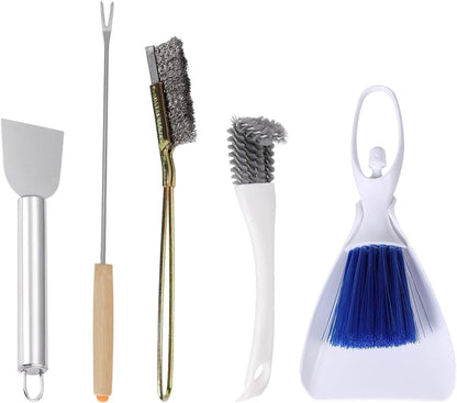 5 PCE Set Bird Cage Cleaner Stainless Steel Poop Remover Bird Cage Accessories Parakeet Items Small Animal Cage Cleaning