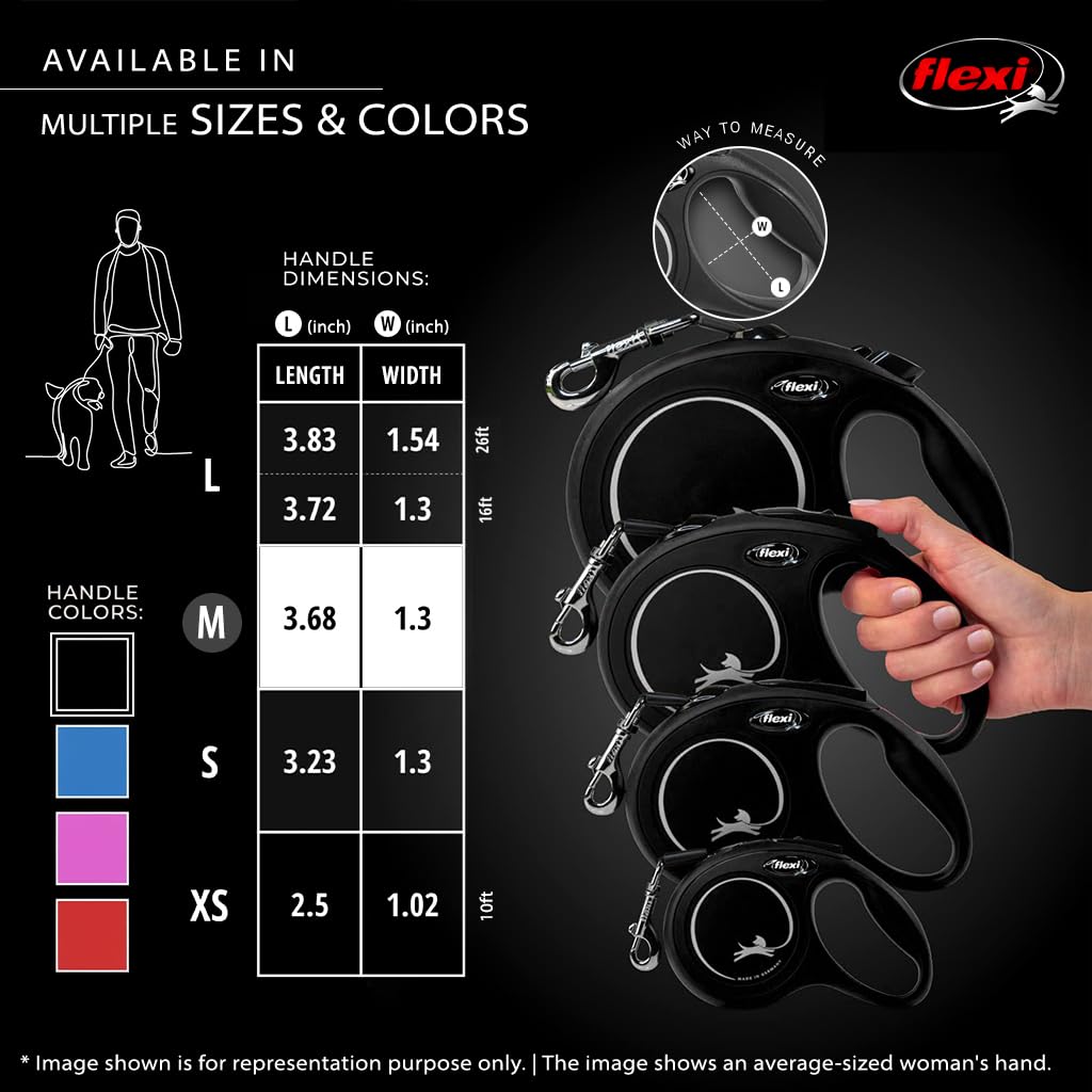 FLEXI® Classic Tape Retractable Dog Leash. Chosen for real quality, fits naturally into modern pet