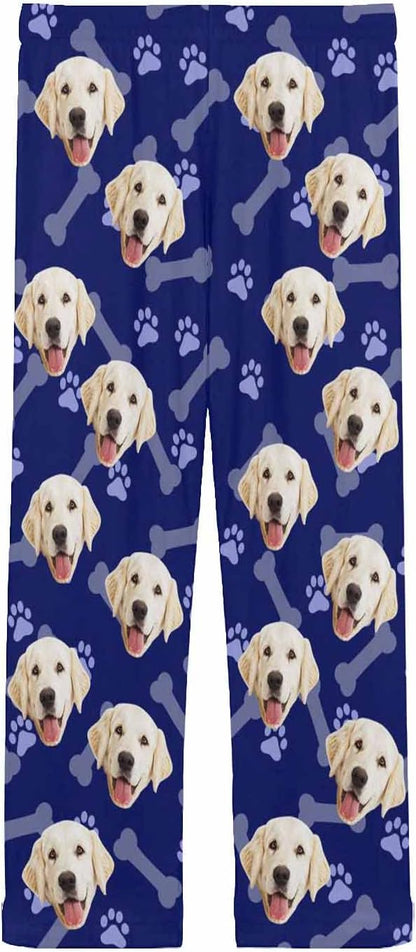 MyPupSocks Customized Face Pajamas Pants Photo Pajama Bottoms for Men S-XXL