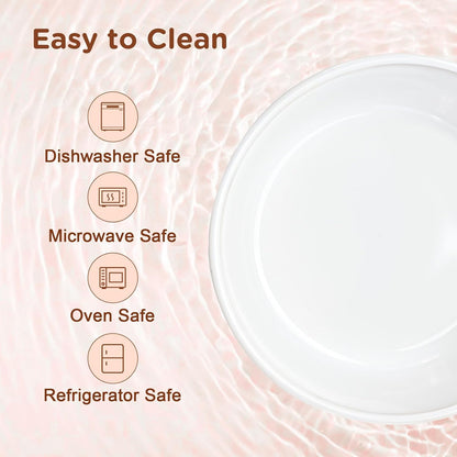 SPUNKYJUNKY Ceramic Dog Bowls Dog Bowl Set with Acacia Wood Stand Raised Dog Bowl Dog Food and Water Bowl for Small Medium Sized Dog (Deep, 15.5cm)