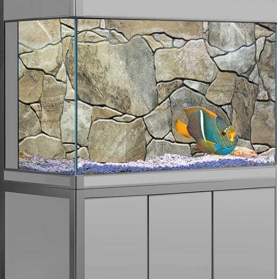 72X24IN Marble Aquarium Background, Art Marble Aquarium Background, Natural Marble Glass Terrarium Background with 8 EVA Double-Sided Tape