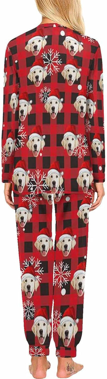 MyPupSocks Custom Face Pajamas Sets for Women, Personalized Photo Sleepwear XS-XXL