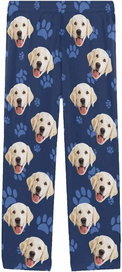 MyPupSocks Customized Face Pajamas Pants Photo Pajama Bottoms for Men S-XXL