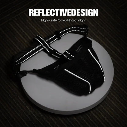 Dog Muzzle, Mesh Soft Muzzle for Small Medium Large Sized Dogs, Breathable Adjustable Puppy Muzzles for Scavenging Biting Licking and Chewing, Allows Panting and Drinking(Reflective Mesh, XXL)