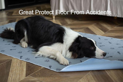 Peepeego 2Pack Pee Pads for Dogs Reusable+Free Dog Comb, Waterproof Rug 36"x72", Absorbent Puppy Pads Washable, Non Slip Protector for Bed Couch Floor