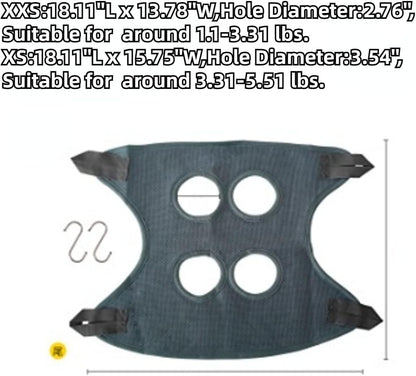 Rabbit Grooming Hammock with Safety Belt for Nail Clipping, Grooming, Bunny Bathing Bag for Nail Trimming, Cat Claw Care Bag, Small Animal Grooming Harness (Red,X-Small)