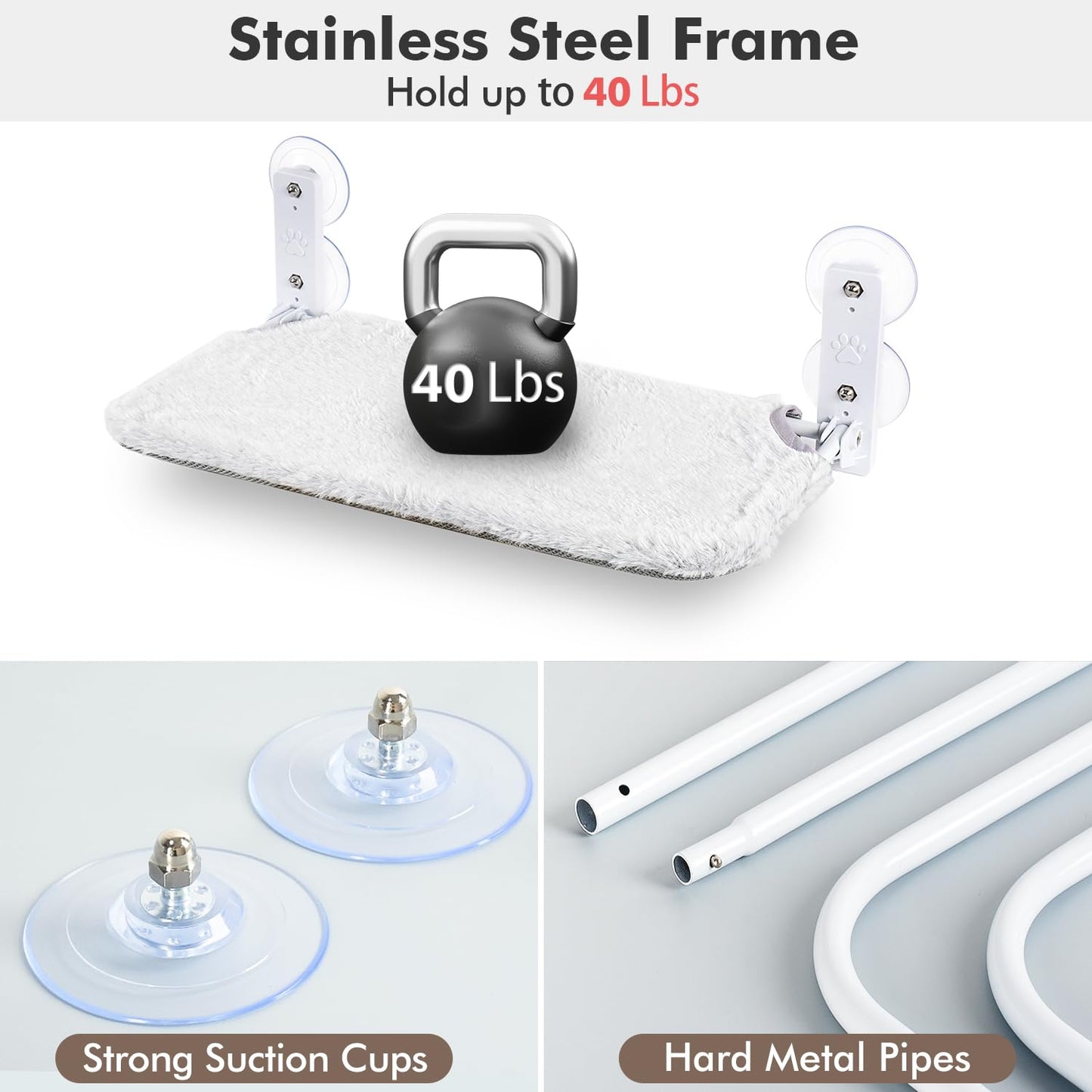 AMOSIJOY Cordless Cat Window Perch. Chosen for real quality, fits naturally into modern pet homes.