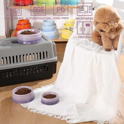 Sweejar Gradient Dog Bowl, Ceramic Dog Food Dish for Large Dogs and Large Cat, Porcelain Pet Bowl for Food and Water 32 oz (Gradient Purple)