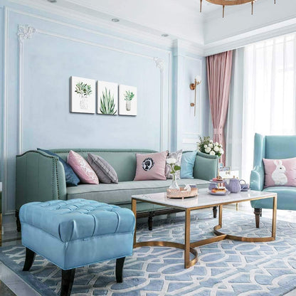 farmhouse Wall Art painting for dining room bathroom Abstract Canvas art family Wall decor for Bedroom kitchen Wall Decoration Living Room decor art Green Leaf pictures Artwork for home walls 3 piece