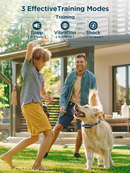 Wireless Dog Fence System, GPS Wireless Dog Collar with 3 Correction Mode, Pet Containment System with AI Smart Signal, Electric Dog Fence Collar for Outdoor Use