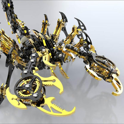 Scorpion 3D Metal Puzzles Kits for Adults Teens – 454 Pcs – Mechanical Assembly Models – 4 Hours to Build – Ideal for Gifts and Decorations (Gold and Black)