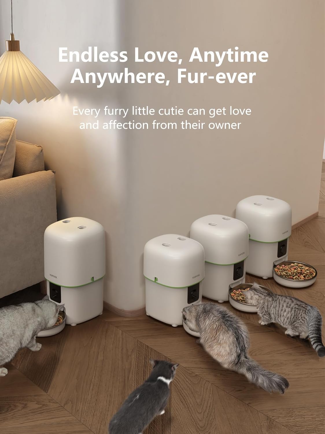 Automatic Cat Feeder with Camera - 5G WiFi Auto Cat Food Dispenser, 1080P HD Video with Night Vision, 1-15 Meals, 1-99 Portions, 2-Way Audio, Keeps Food Fresh, Timed Pet Feeder Also for Dogs