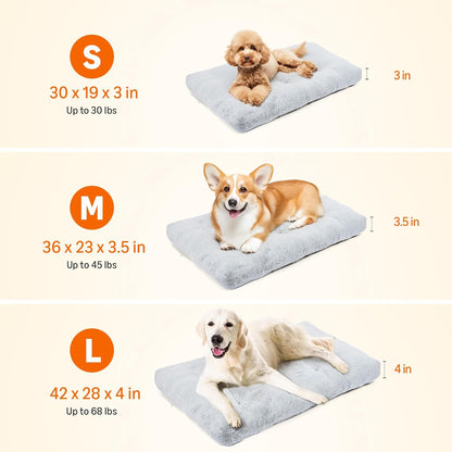 Amazon Basics Medium Dog Bed for Crate, Washable Medium Dog Mat for Pet Kennel, Anti-Slip, Cama para Perros, 36x23x3.5 Inches