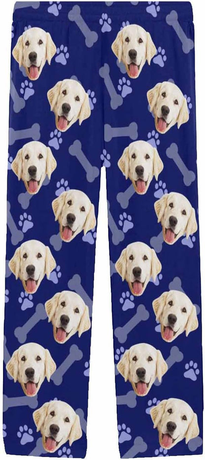 MyPupSocks Customized Face Pajamas Pants Photo Pajama Bottoms for Men S-XXL