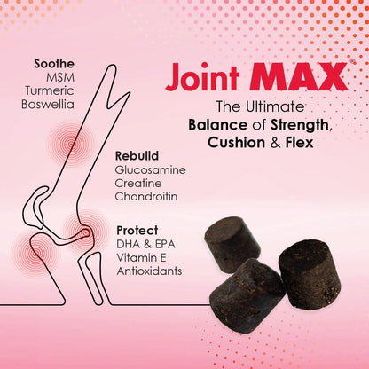 PHS Joint MAX Triple Strength (TS) Soft Chews for Dogs - Glucosamine, Chondroitin, MSM, Turmeric, Omega 3 - Hip and Joint Pain Relief and Support for Dogs - Made in USA - 30 Soft Chews