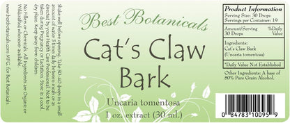 Best Botanicals Cat's Claw Bark Extract 1 oz.