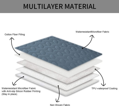 Ameritex Pet Bed Cover Dog Bed Blanket for Sofa and Furniture Waterproof New Pattern Design (40x50 Inch, Navyblue)