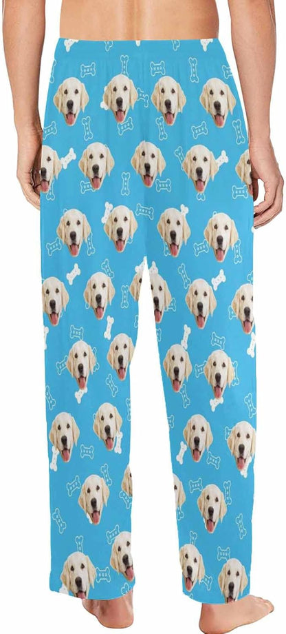 MyPupSocks Customized Face Pajamas Pants Photo Pajama Bottoms for Men S-XXL