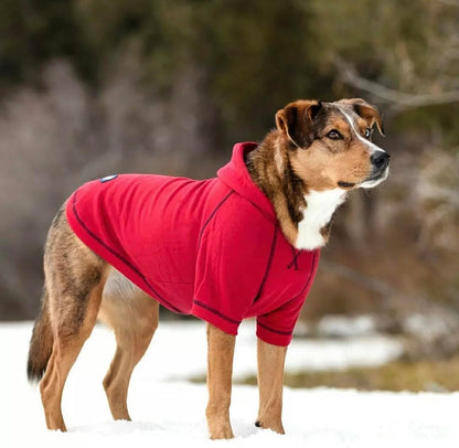 Blueberry Pet Essentials Dog Hoodie – 20 inch, Cotton‑Blend Sweatshirt with Hood, Red, Machine‑Washable Small‑Dog Jersey
