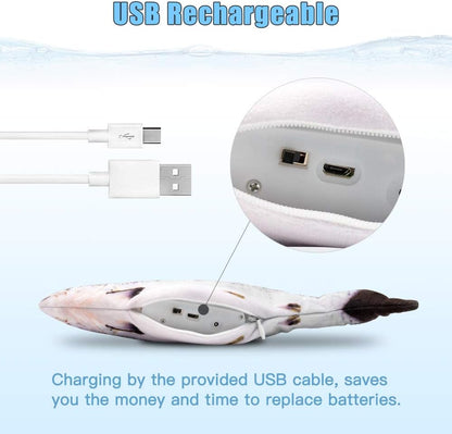 TOOGE 2 Pack 9" Floppy Fish Cat Toys with SilverVine and Catnip for Indoor Cats Interactive Flopping Fish Cat Kicker Catnip Toys for Cats Puppy Small Dogs (Salmon + Rainbow Trout)