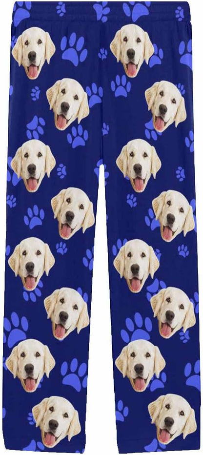 MyPupSocks Customized Face Pajamas Pants Photo Pajama Bottoms for Men S-XXL