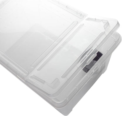 OMEM Portable Reptile Terrarium Habitat for Mini Pet Houses Breathable Holes Stackable Container (2PCS-L)