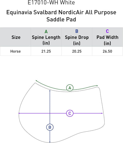 Equinavia Svalbard NordicAir™ Tech All Purpose Saddle Pad | Breathable Micromesh | Contoured Shape