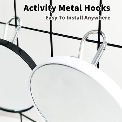 FlidRunest 2PCS Bird Mirror Toy for Cage, 10X Bird Parrot Interactive Playing Cage Toy with Hook, Parrot Toy Bird Cage Mirror for Cockatiel, Parakeets, Lovebirds, Finch, Canaries, Budgie