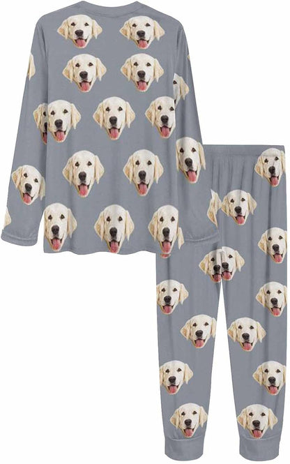 MyPupSocks Custom Face Pajamas Sets for Women, Personalized Photo Sleepwear XS-XXL