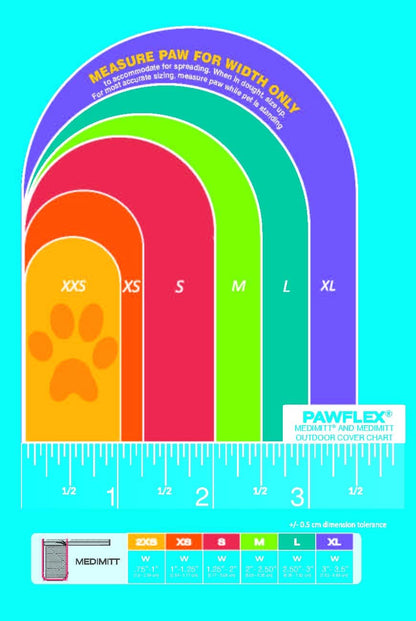 Medimitt Paw Bandages for Dogs, Cats and Pets – Stretchy Medical Booties, First Aid for Paws – Non Slip, Non Adhesive, Breathable, Disposable, Washable, Adjustable Strap,12 Pack (X-Large)