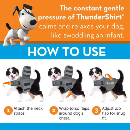 ThunderShirt for Dogs, X Large, Heather Gray Classic - Dog Anxiety Relief Calming Vest