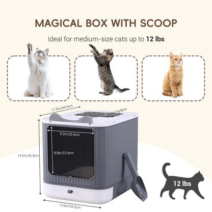 Covered Cat Litter Box with Lid for Kitten to Medium. Chosen for real quality, fits naturally into