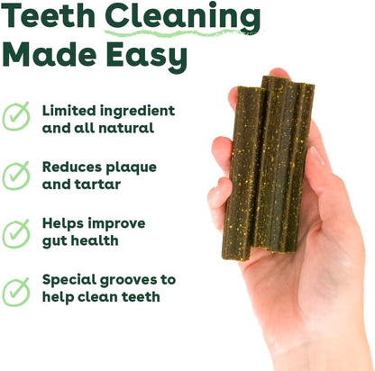 Pupford Dental Chews for Dogs, All-Natural 4-Inch Sticks for Plaque, Tartar & Bad Breath, Grooved Texture, Limited Ingredients, Made in USA (30 Count)