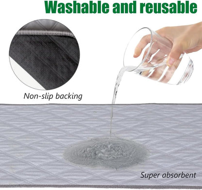 Artificial Grass Dog Grass Pad with Tray, Reusable Pet Urinal Pads for Training, 4 Layers Washable Bathroom Balcony Indoor Dog Potty (M-20×25")