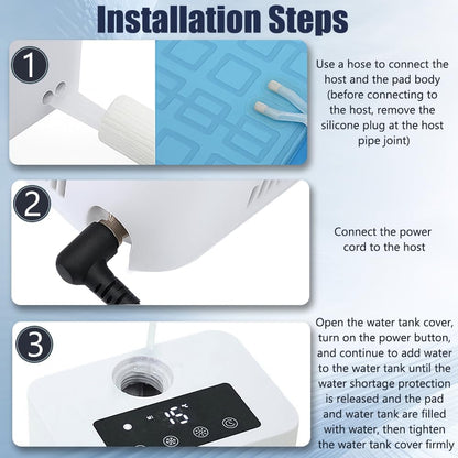 DuDuDog Electronic Self-Cooling and Heating Pet Mat for Dogs and Cats, Quiet Semiconductor Technology with Timed Water Circulation, 15.75 x 23.62 Inches