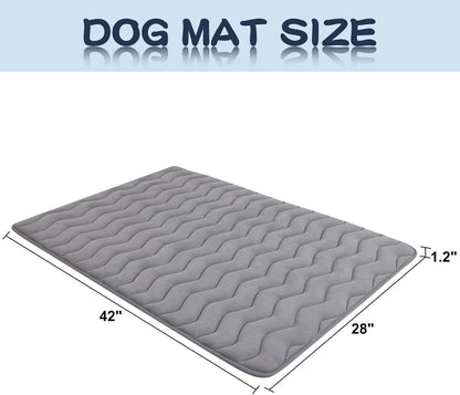 Bubble bear Dog Crate Mat - Upgraded Thick, Ultra Soft, Washable & Anti-Slip Kennel Pad for Small/Medium/Large Dogs, Dark-Hued to Hide Stains (42"x28")