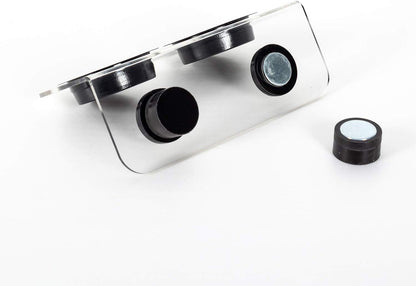 WACOOL Magnetic Reptile Ledge, Acrylic Gecko Feeding Ledge with 6PCS Cups, Reptile Food Water Feeder Dish for Geckos Iguana Chameleon Pets (White)