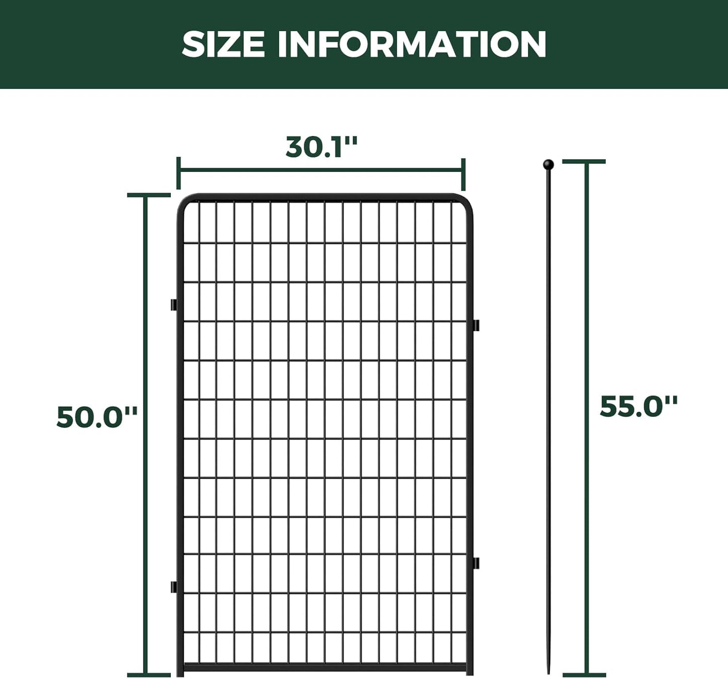 FXW Rollick Unleashed Dog Playpen for Indoor, Yard, RV Camping, 50 inch 2 Panels for Large Dogs, Black│Patented