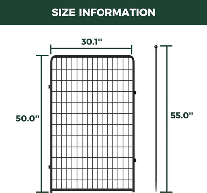 FXW Rollick Unleashed Dog Playpen for Indoor, Yard, RV Camping, 50 inch 2 Panels for Large Dogs, Black│Patented